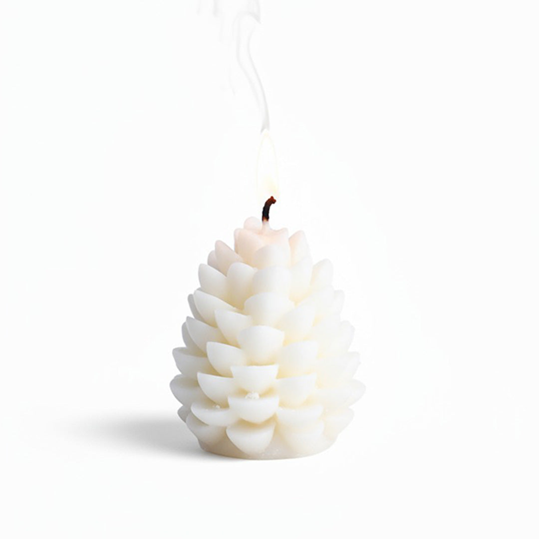 Handmade Pine Cone Scented Candle Soy Wax Christmas Decor