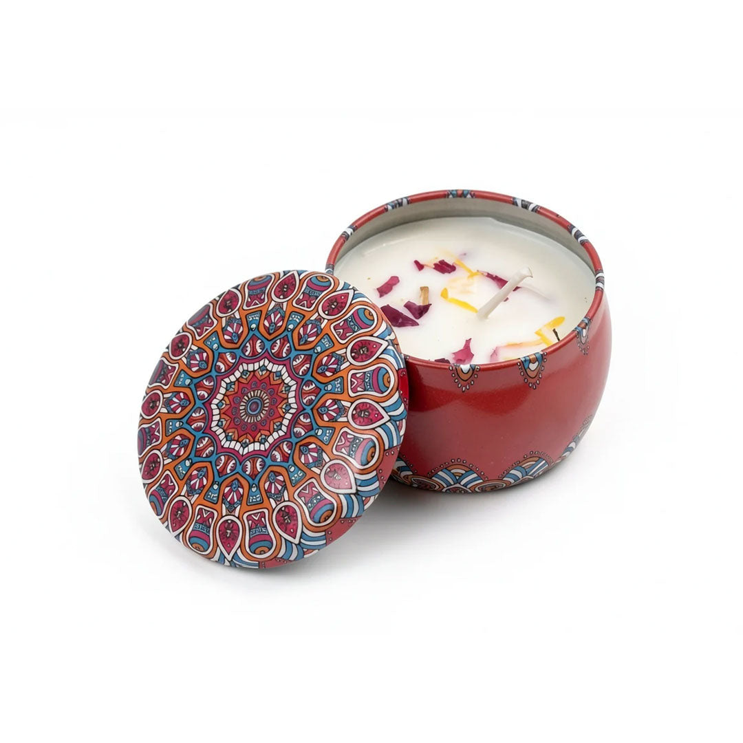 Vintage Soy Wax Scented Candle Flower Fragrance Jar