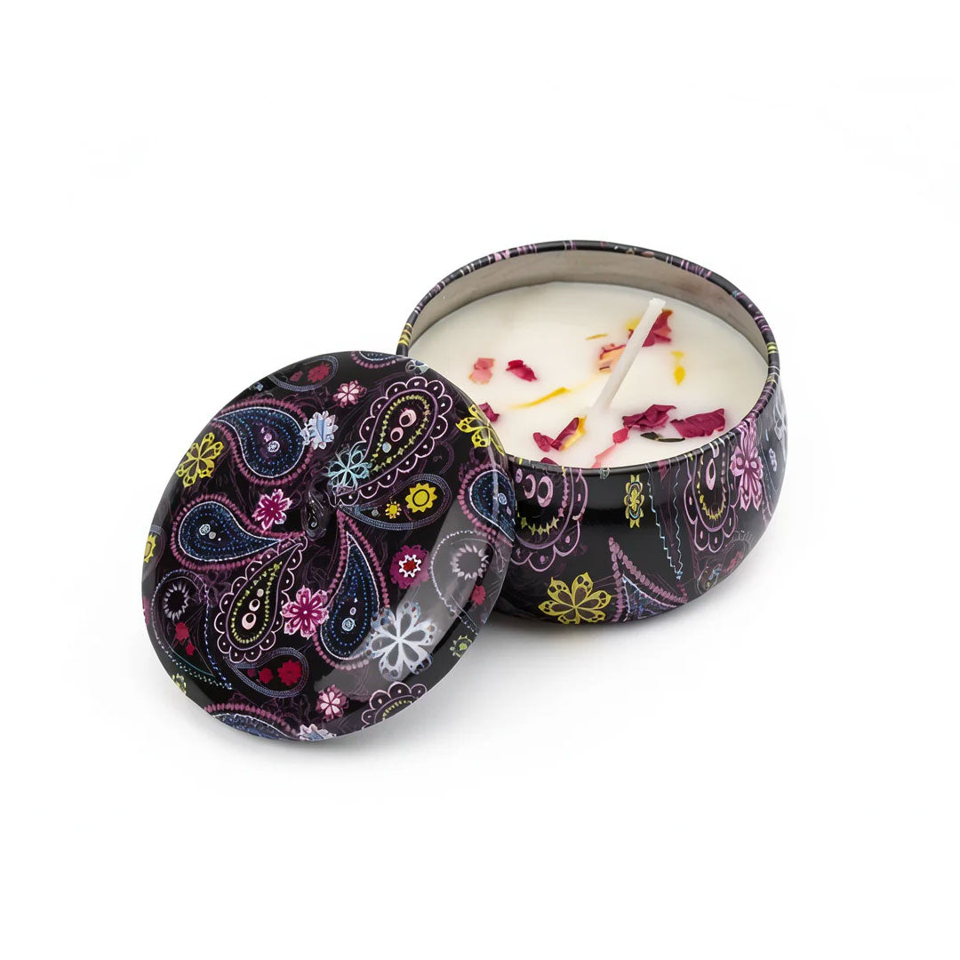 Vintage Soy Wax Scented Candle Flower Fragrance Jar