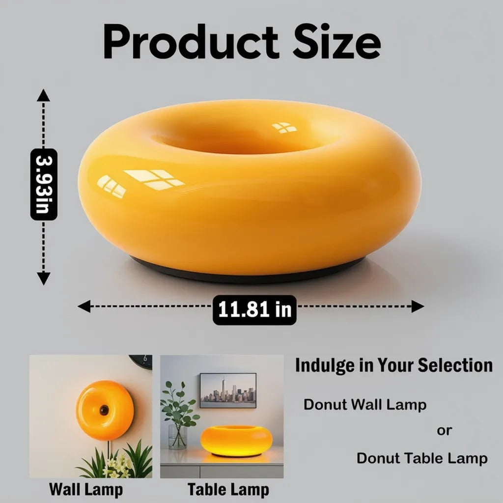 Aesthetic Doughnut LED Night Lamp Warm Touch Light