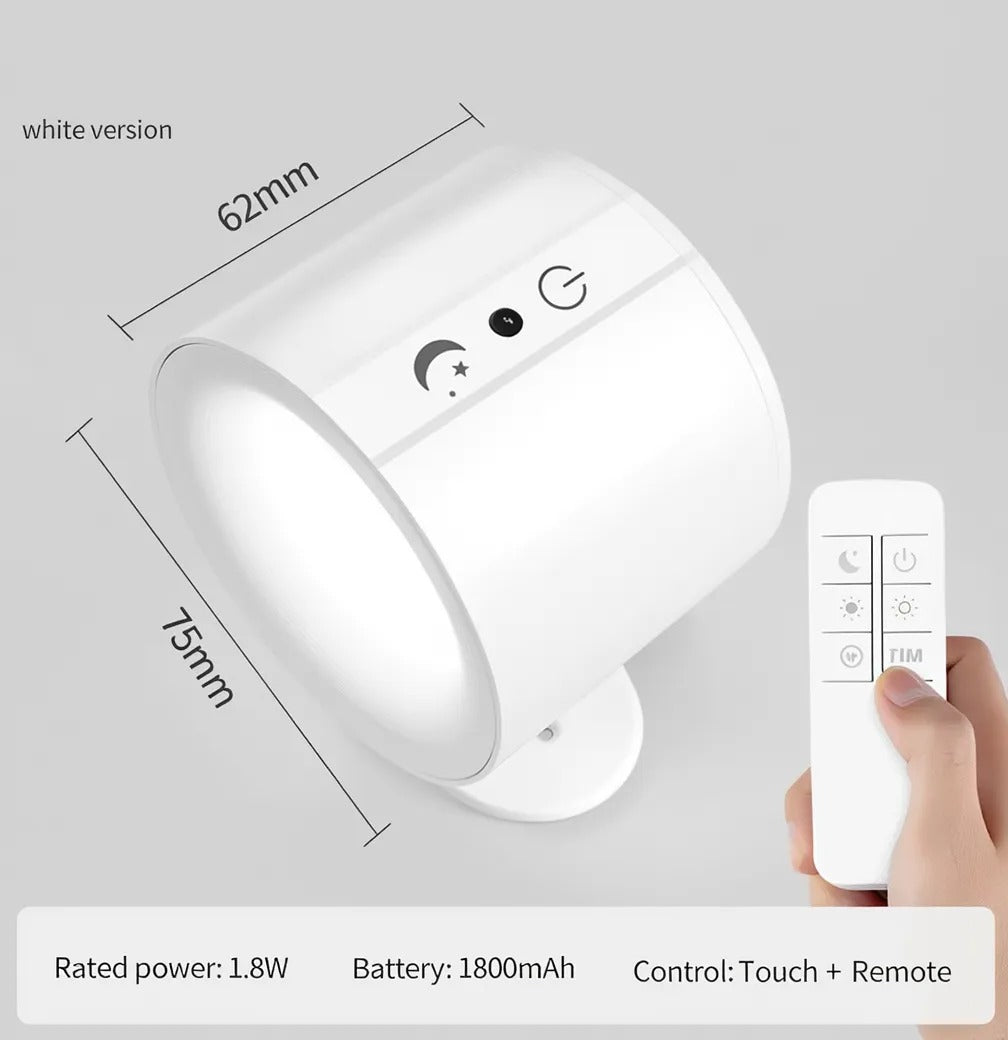 LED Wall Sconce Lamp Touch Control Rotatable Light