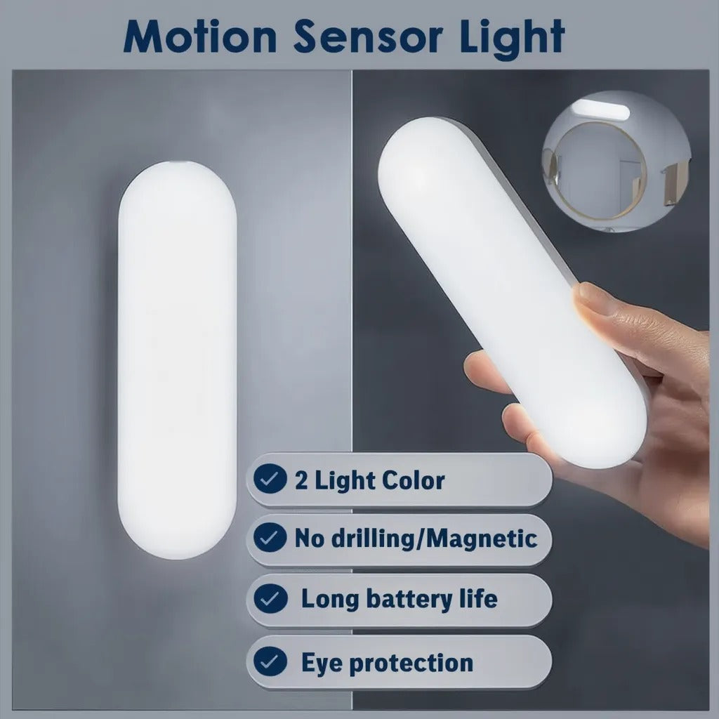 Wireless LED Motion Sensor Night Light USB Rechargeable