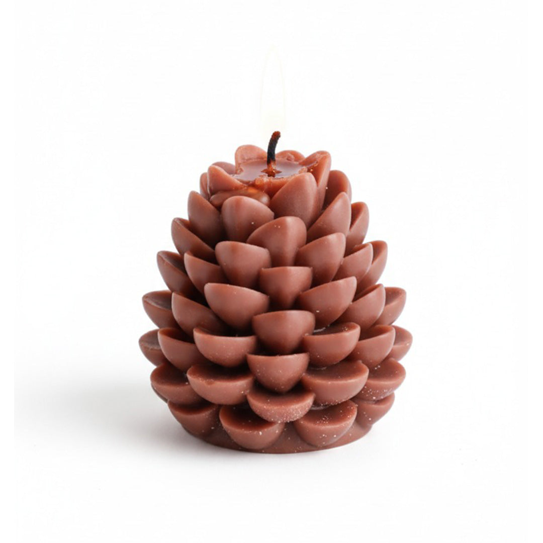 Handmade Pine Cone Scented Candle Soy Wax Christmas Decor
