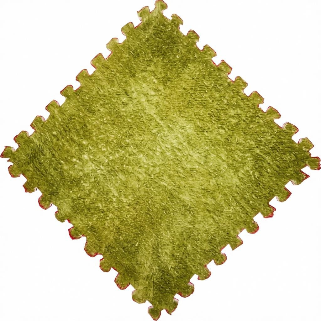 10PCS Plush Puzzle Floor Mat 30x30cm Soft Interlocking Fluffy Playmat Rug