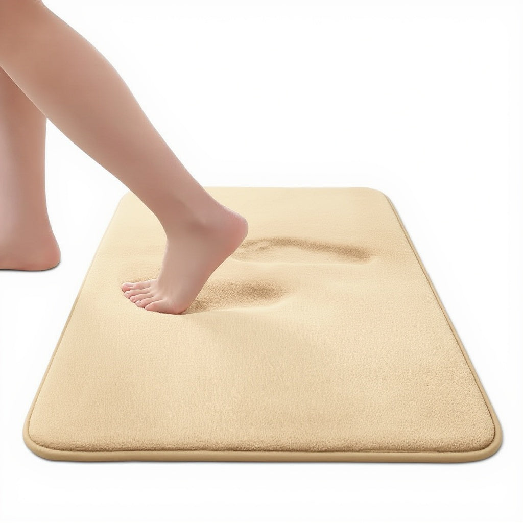 Thick Absorbent Bathroom Mat Non-Slip Soft Flannel Door Rug