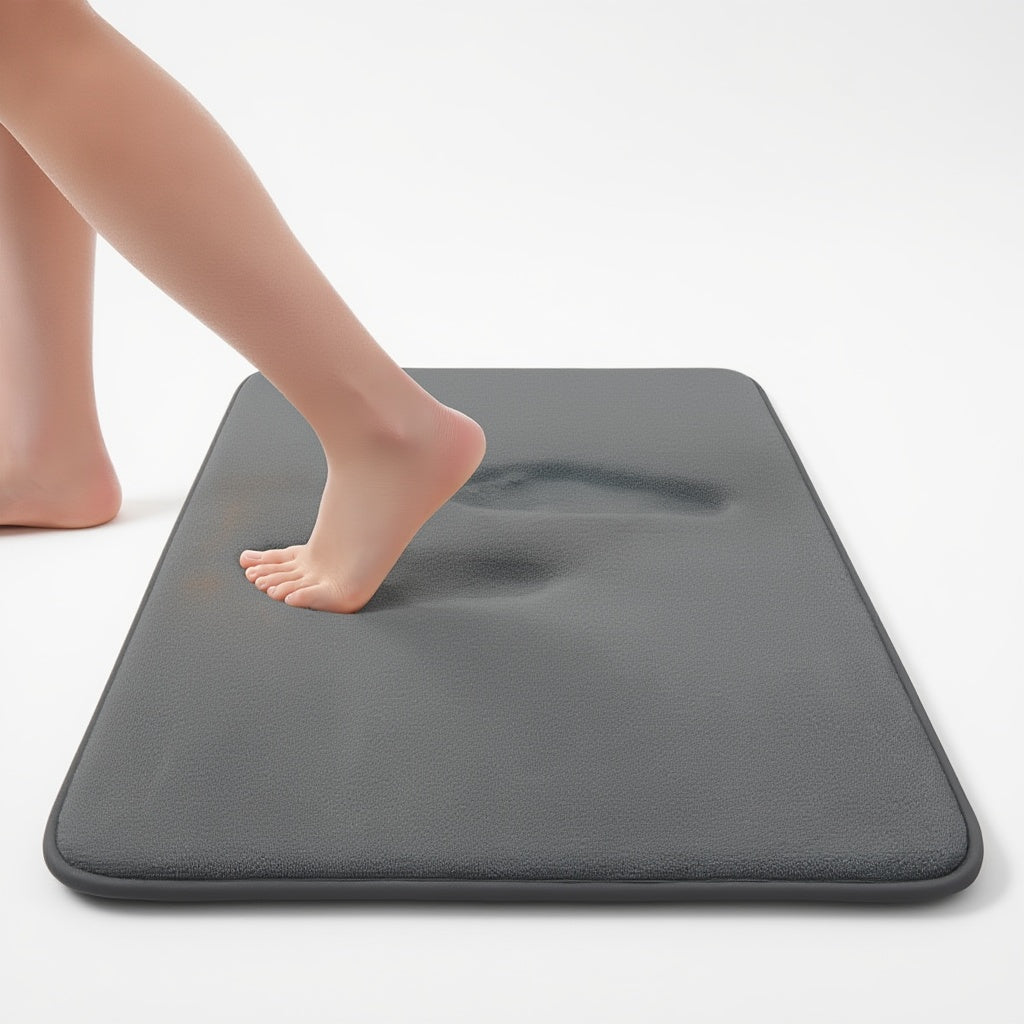 Thick Absorbent Bathroom Mat Non-Slip Soft Flannel Door Rug