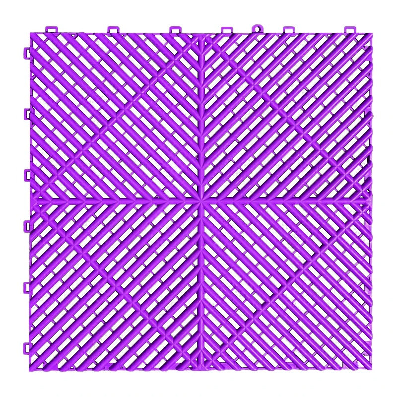 Interlocking Garage Floor Tiles Anti-Slip Waterproof Drainage PP/PVC Mat