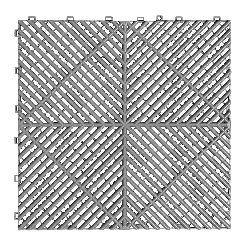 Interlocking Garage Floor Tiles Anti-Slip Waterproof Drainage PP/PVC Mat
