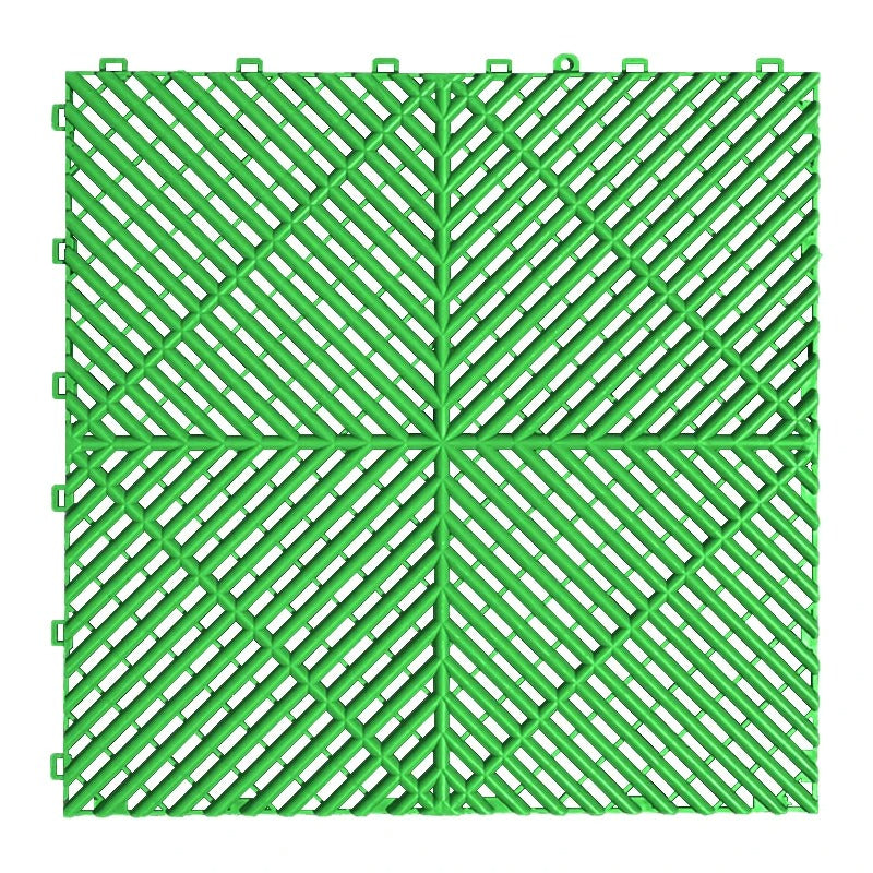 Interlocking Garage Floor Tiles Anti-Slip Waterproof Drainage PP/PVC Mat