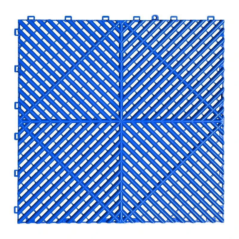 Interlocking Garage Floor Tiles Anti-Slip Waterproof Drainage PP/PVC Mat