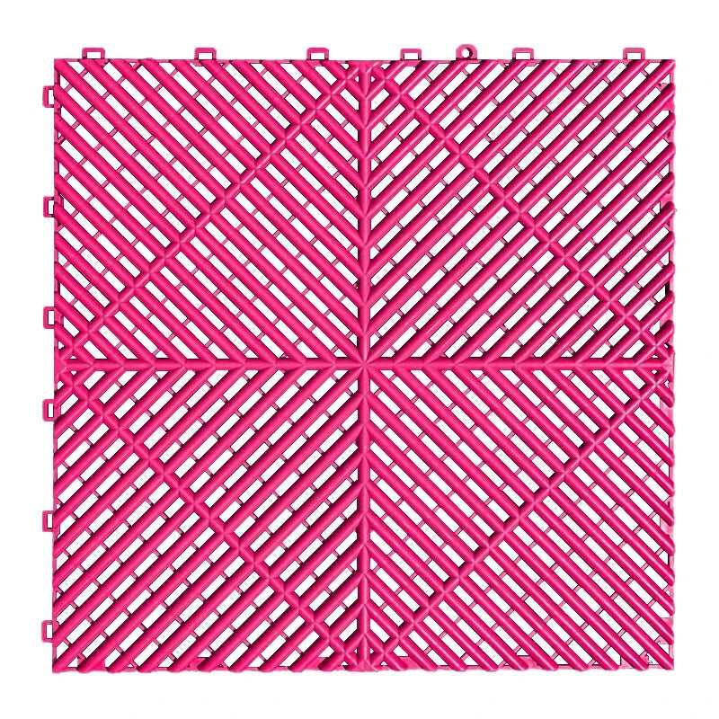 Interlocking Garage Floor Tiles Anti-Slip Waterproof Drainage PP/PVC Mat